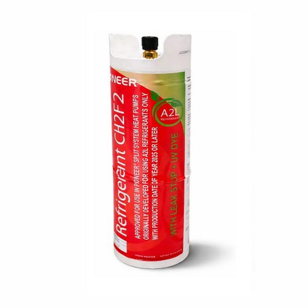 REF-CH2F2-28LS - Pioneer Quick-Recharge R410a Refrigerant for HVAC Systems with Leak-Stop and UV-Dye Additive, 1.8lb