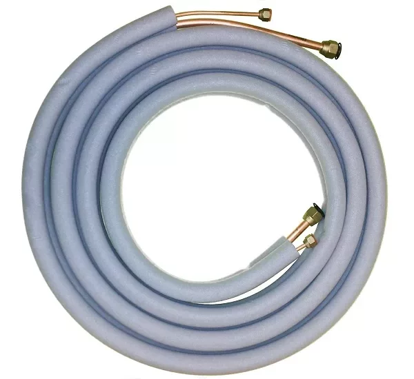 EVERWELL 1/4 X 5/8 INCH X 50 FT MINI SPLIT PIPING COPPER INSULATED LINE SET INSTALLATION KIT