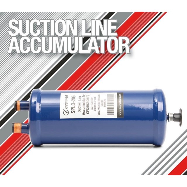 EVERWELL 15/8 INCH SUCTION LINE ACCUMULATOR HVAC REFRIGERATION 6.5 INCH DIA.