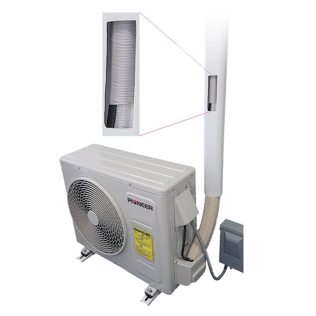 PIONEER 24000ABOVE BTU DECORATIVE PVC LINE SET COVER KIT 1012 FEET (4