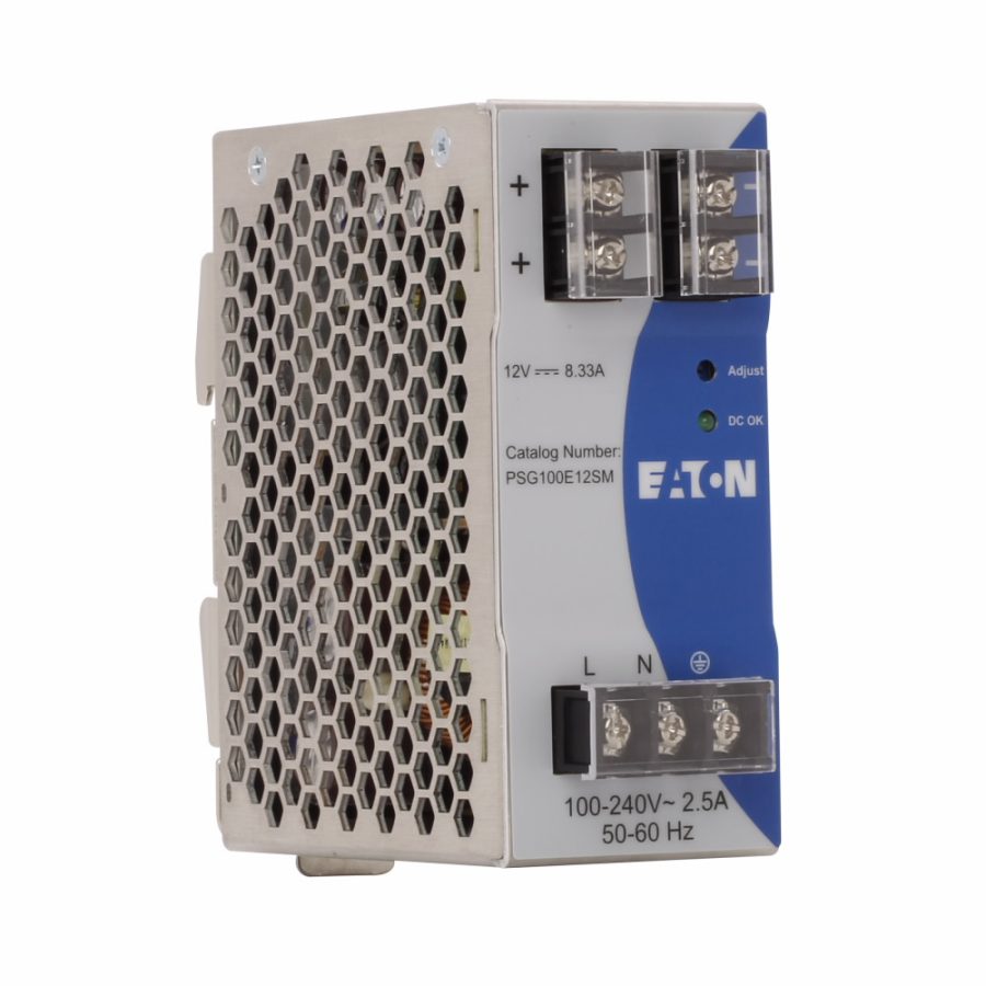 EATON 1 PHASE POWER SUPPLY 100 TO 240 VAC INPUT 12 VDC OUTPUT 100 W POWER RATING Cedars HVAC