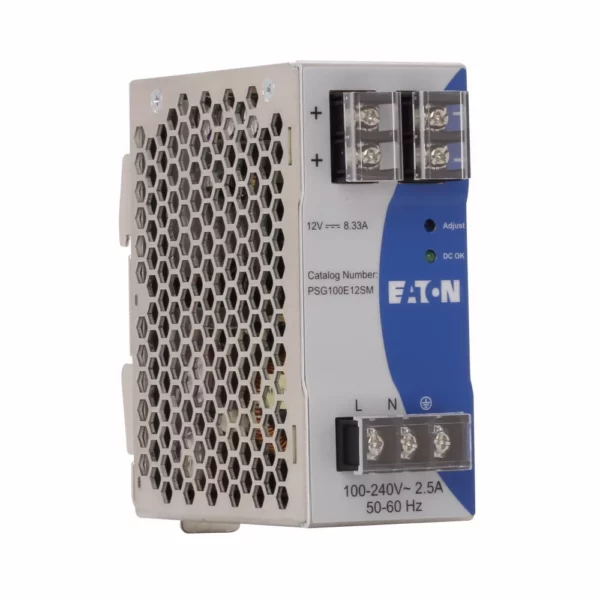 EATON 1 PHASE POWER SUPPLY 100 TO 240 VAC INPUT 12 VDC OUTPUT 100 W POWER RATING