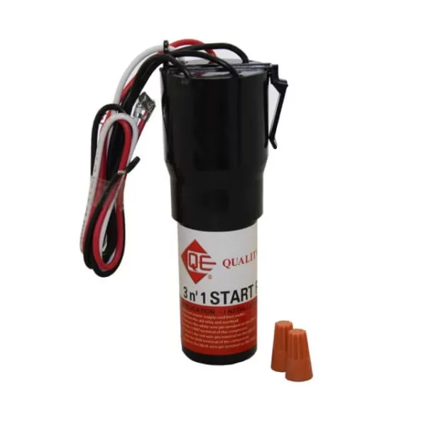 QE HARD START REFRIGERATION KIT 1/4 TO 1/3 HP POWER PACK 3 IN 1 RELAY, CAPACITOR, OVERLOAD 115 V