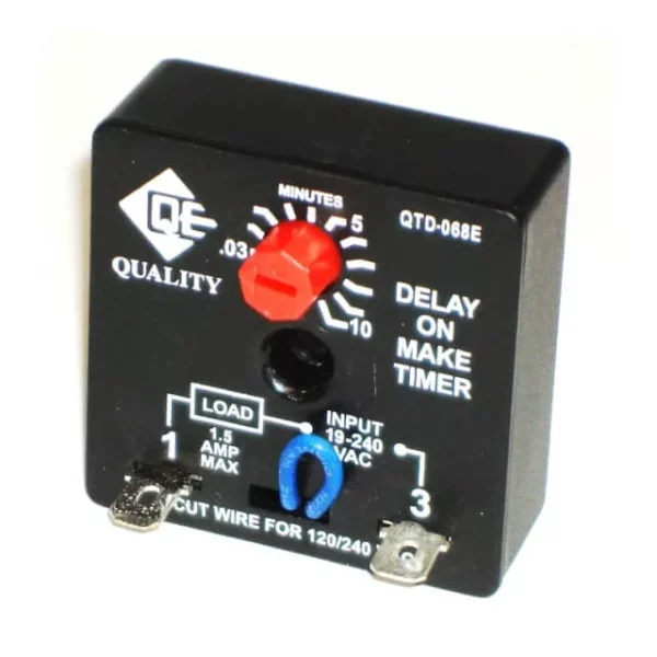 QE 068 DELAY ON MAKE TIMER .03-10 MINUTE ADJUSTABLE DELAY (25 UNITS/ORDER)