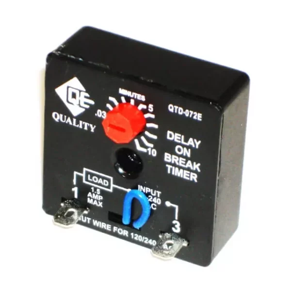 QE 072 DELAY ON BREAK TIMER .03-10 MINUTE ADJUSTABLE DELAY (25 UNITS/ORDER)