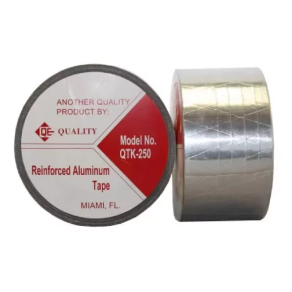 QE REINFORCED ALUMINUM FOIL TAPE 2 INCH x 150 FT 170 MICRON 6.8 MIL (24 UNITS/ORDER)