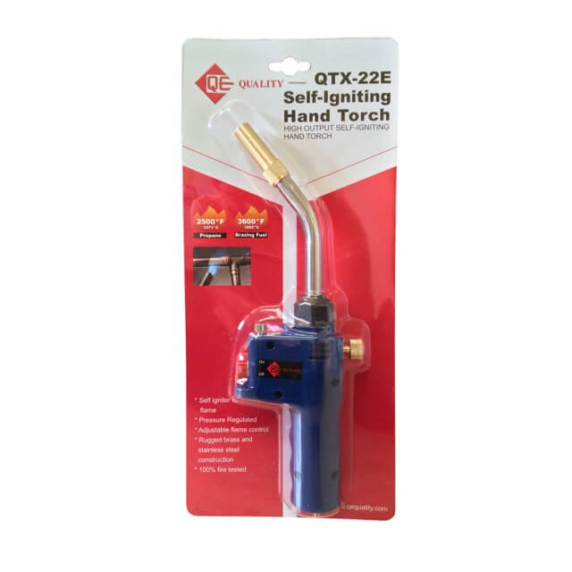 QE SINGLE BURNER BRAZING SOLDER SELF IGNITING HAND TORCH 3600 DEGREES F