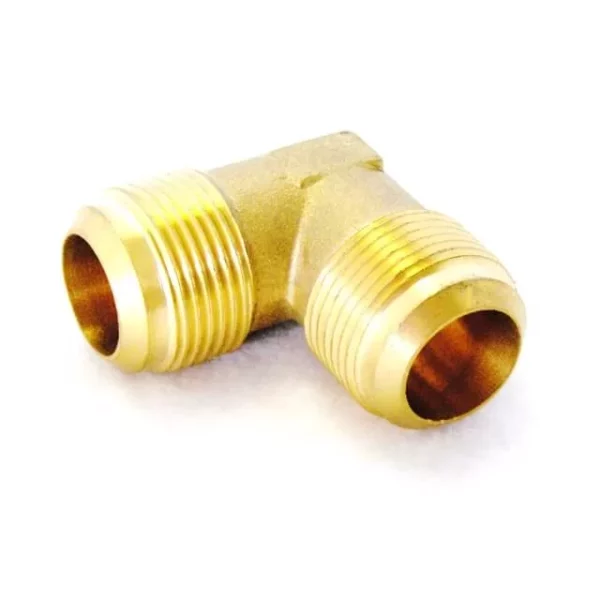 QE 3/8 INCH BRASS 90 DEGREE ELBOW FLARE NPT (50 UNITS/ORDER)