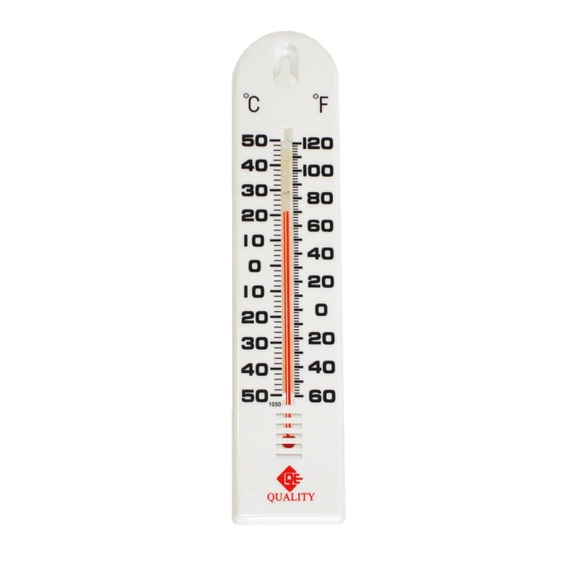 QE -60 TO 120 DEGREES F WALL THERMOMETER VERTICAL W/ PLASTIC CASING ...