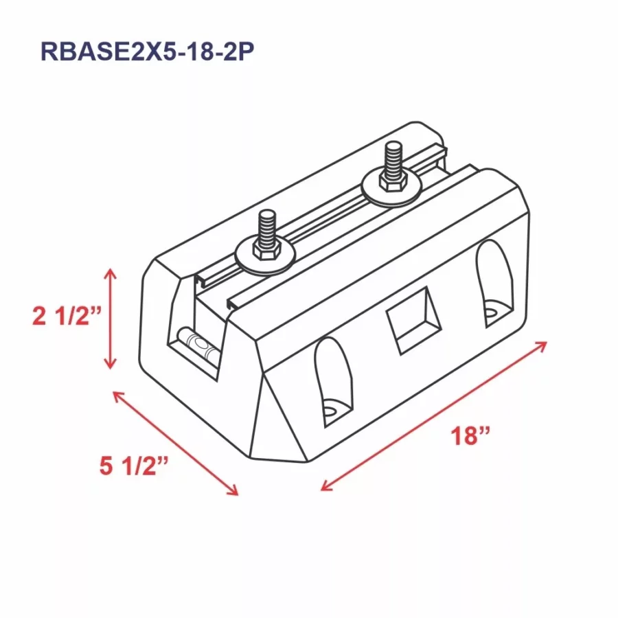 PIONEER 9,000 TO 12,000 BTU FLOOR MOUNTING BLOCK BASE KIT FOR SPLIT AIR CONDITIONING SYSTEMS (2 PIECES/ORDER)