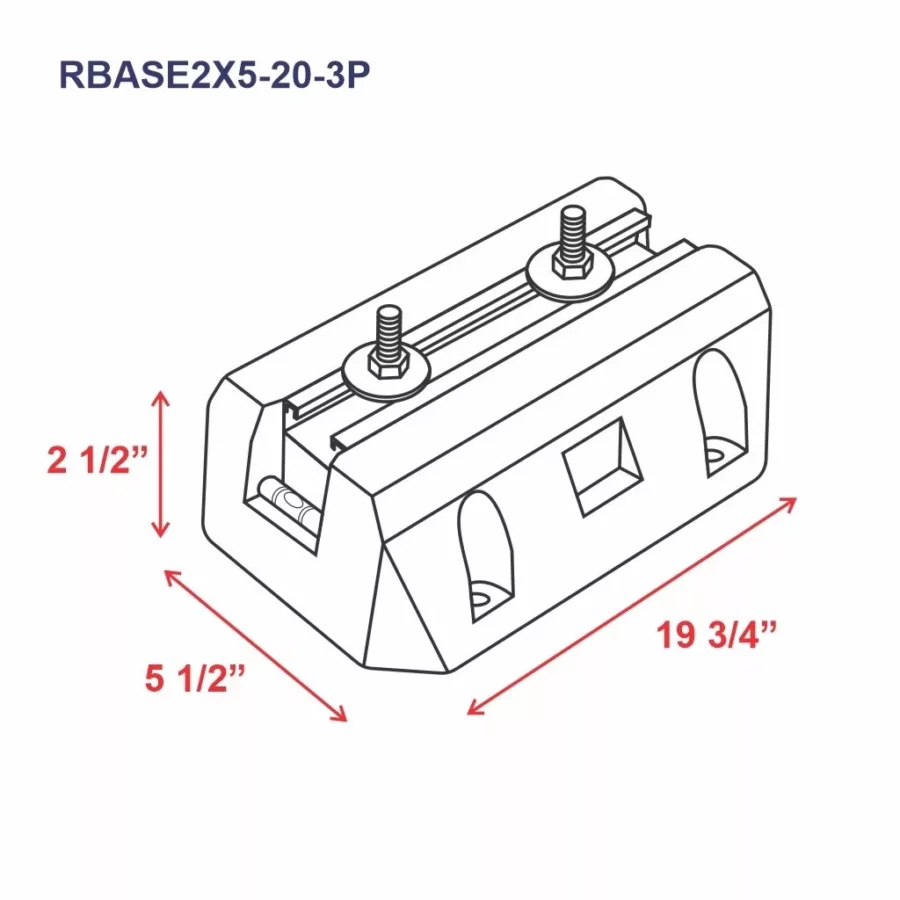 PIONEER 18,000 TO 24,000 BTU FLOOR MOUNTING BLOCK BASE KIT FOR SPLIT AIR CONDITIONING SYSTEMS (2 PIECES/ORDER)