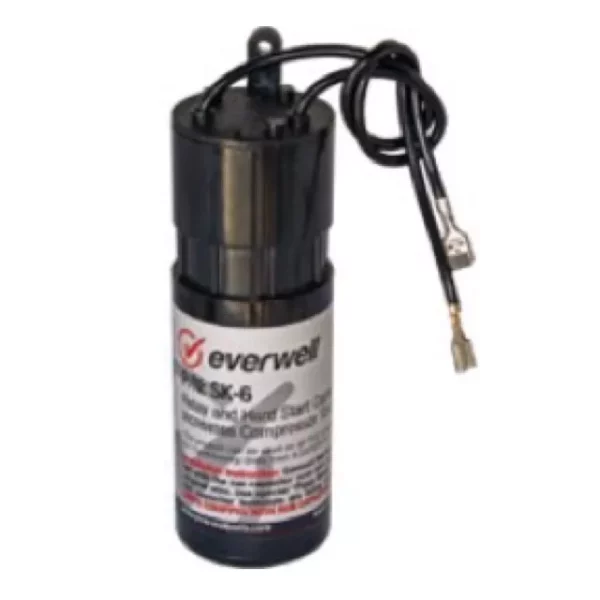 EVERWELL SK-6, SUPER START KIT, 1/2 TO 10 HP, POWER PACK, STARTING RELAY, CAPACITOR, AND THERMAL, 115-230 V, 500% TORQUE