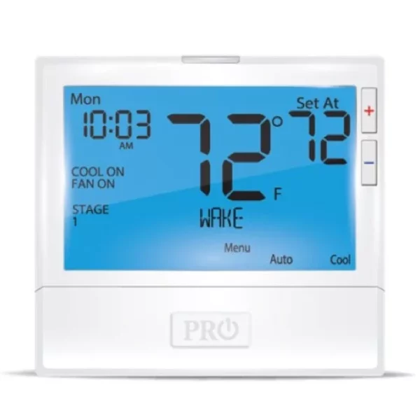 PRO1 IAQ T855SH, 24 V, 5H/3C, UNIVERSAL, LOW VOLTAGE THERMOSTAT, HEAT AND COOL, CONVENTIONAL AND HEAT PUMP, 7 DAY 5/1/1 PROGRAMMABLE