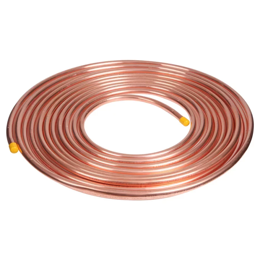 QE 5/16 INCH OD FLEXIBLE COPPER TUBING COIL 0.81 MM X 50 FT ASTM B280 STANDARD (10 UNITS PER ORDER)