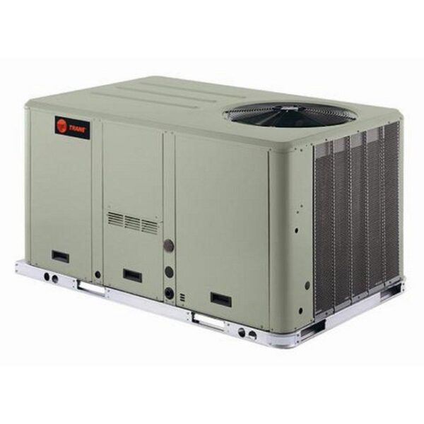 TRANE, 25 Ton Cooling, 208/230 VAC, 60 Hz, 3-Phase, 133 A MCA, 7.5 HP, 10 EER/13.2 IEER, 8000 CFM, Galvanized Steel, R-410A, Direct Drive, Convertible Air Flow, Electromechanical Control, Scroll Compressor, Packaged Rooftop Air Conditioner