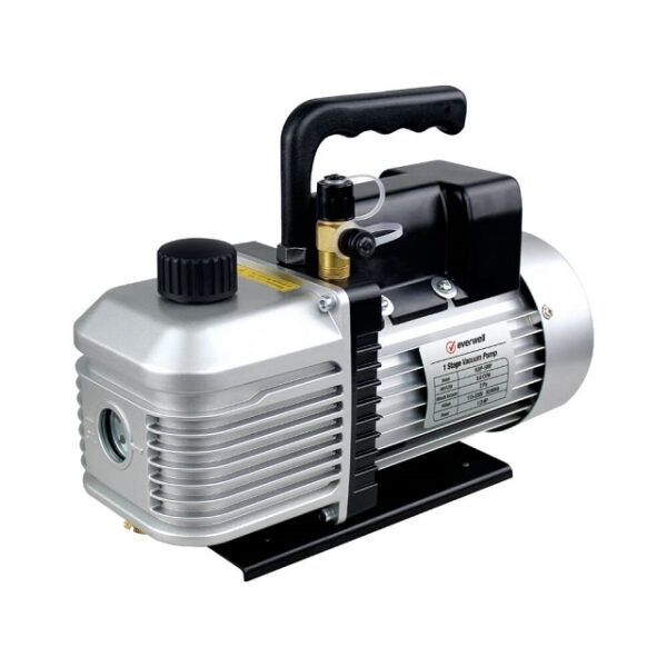 Everwell 1LVP-5MP, Vacuum Pump, 1/3 HP, 5.0 CFM, 1 Stage, 150 Microns, 3440 RPM, 115-220 V, 50/60 Hz