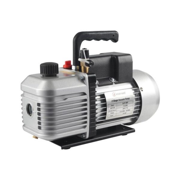 Everwell 2LVP-8MP, Vacuum Pump, 3/4 HP, 7.0 CFM, 2 Stage, 120 Microns, 3440 RPM, 115-220 V, 50/60 Hz