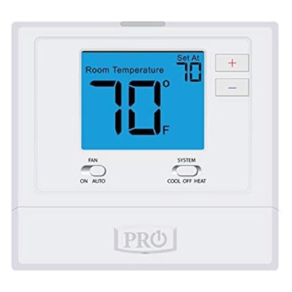 Pro1 T701, Thermostat, Single Stage, 1 Heat, 1 Cool, Battery or Hardwire, Non-Programmable