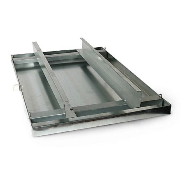 Miami Tech DPG2648, 26" x 48" Metal Drain Pan With Rails For Horizontal Mount Air Handlers