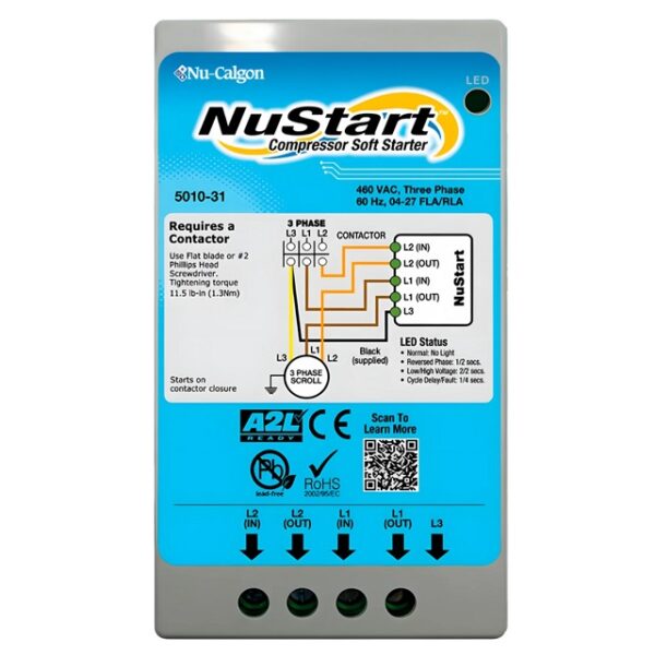 Nu-Calgon 5010-31, 460 V, 4-27 RLA, 3 Phase, NuStart Compressor Soft Starter