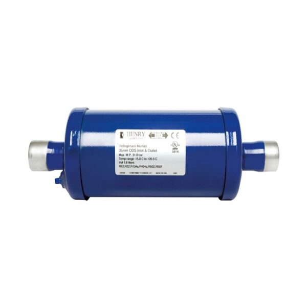Henry Technologies S-6304, 1/2" ODS, Refrigerant Discharge Line Muffler, 450 PSIG