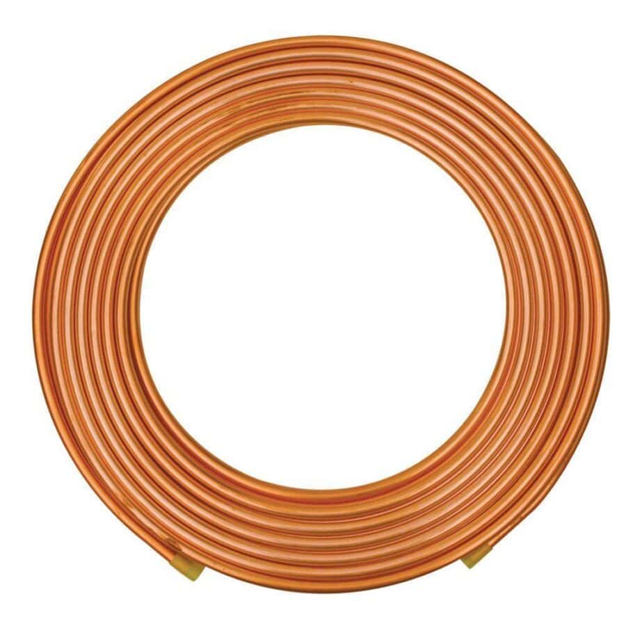 Everwell CC-078, Flexible Copper Coil Pipe Roll, 7/8" OD x 50', Acr Copper Tubin — copper coil pipe roll