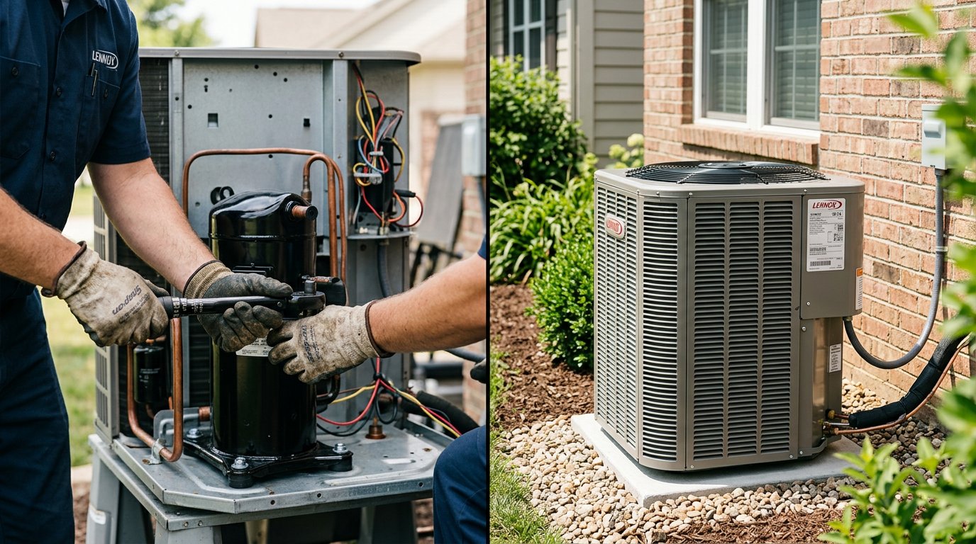 AC compressor and new condensing unit comparison