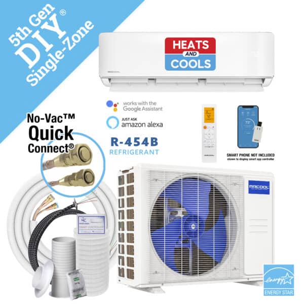 MRCOOL® DIY-24-HP-WM-230D25-O — DIY 5th Gen 24,000 BTU 230V Ductless Mini-Split Heat Pump System with 25 ft. Pre-Charged Line Set