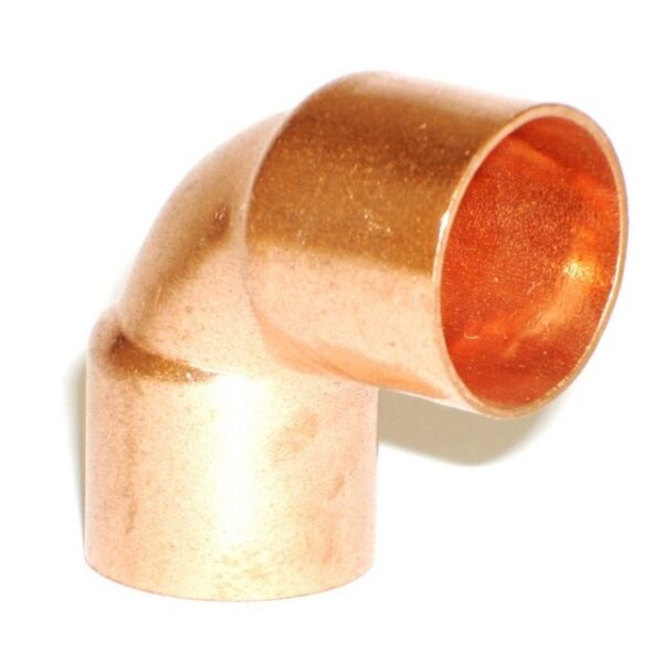 107C012 — QE 1/2 Inch WROT 90 Degree Close Ruff Short Radius Elbow Copper x Copper Fitting (100 Units/Order)