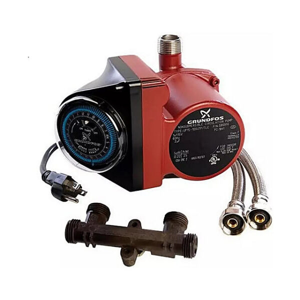 GRUNDFOS 595916 UP 15-10 SU7P/TLC HOT WATER RECIRCULATION PUMP 115 V 1/25 HP 3/4 INCH MPT X FPT W/ COMFORT VALVE