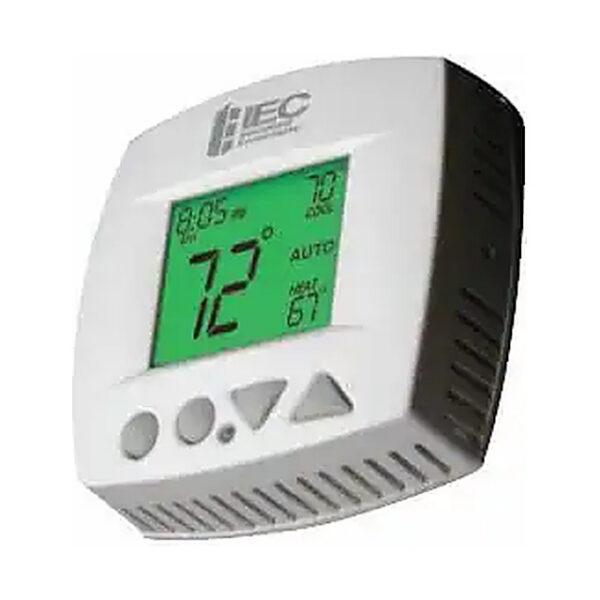 IEC, 24 VOLT, FAN COIL, DIGITAL THERMOSTAT, 7 DAY PROGRAMMABLE, 2 OR 4 PIPE