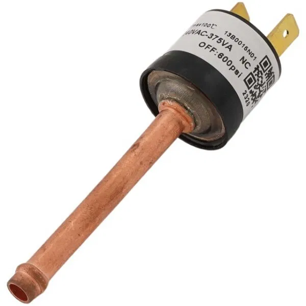 Electrical high-pressure cutout switch with copper tube