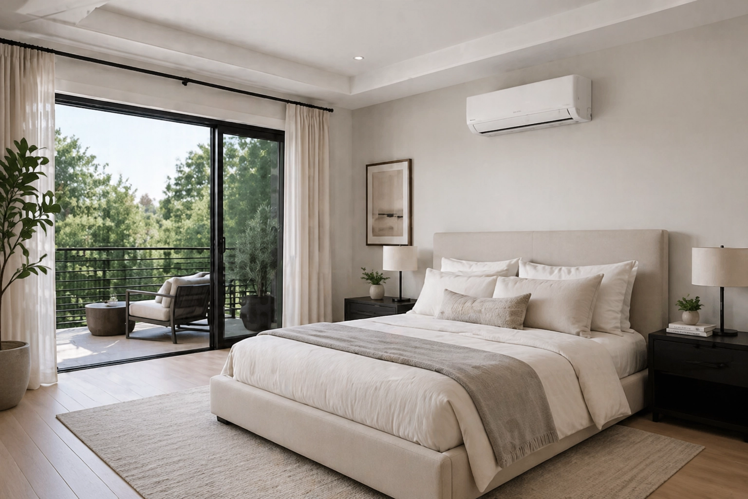 Modern Mini Split Bedroom Installation