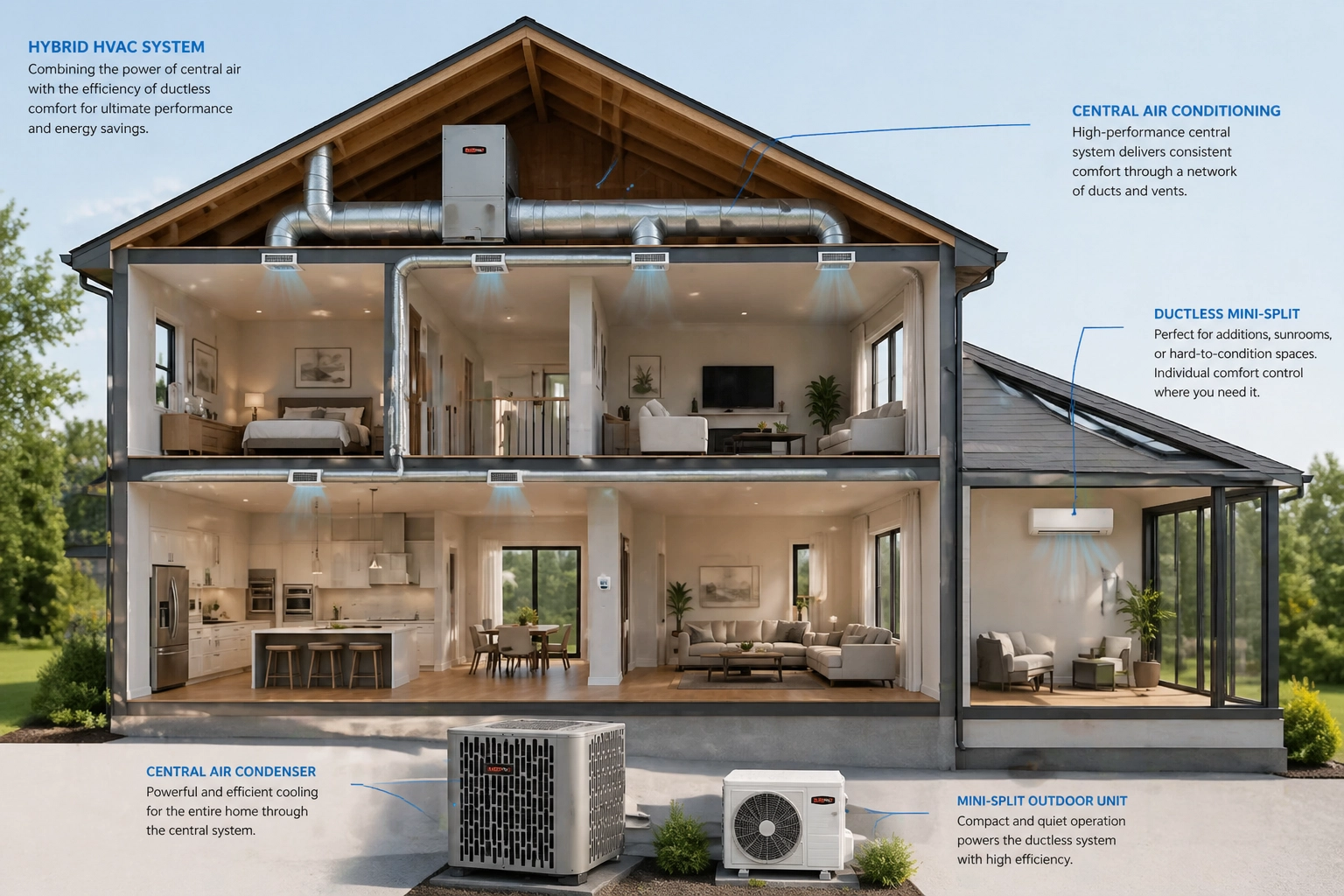 Hybrid HVAC System Integration