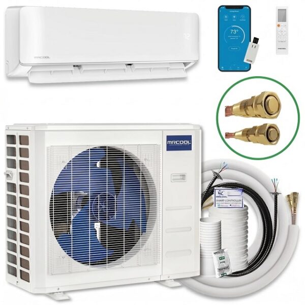 MRCOOL DIYS-24-HP-230A11-O DIY Select 24K BTU 230V ductless mini-split complete system with wall-mounted air handler, condenser, line set and smart controller