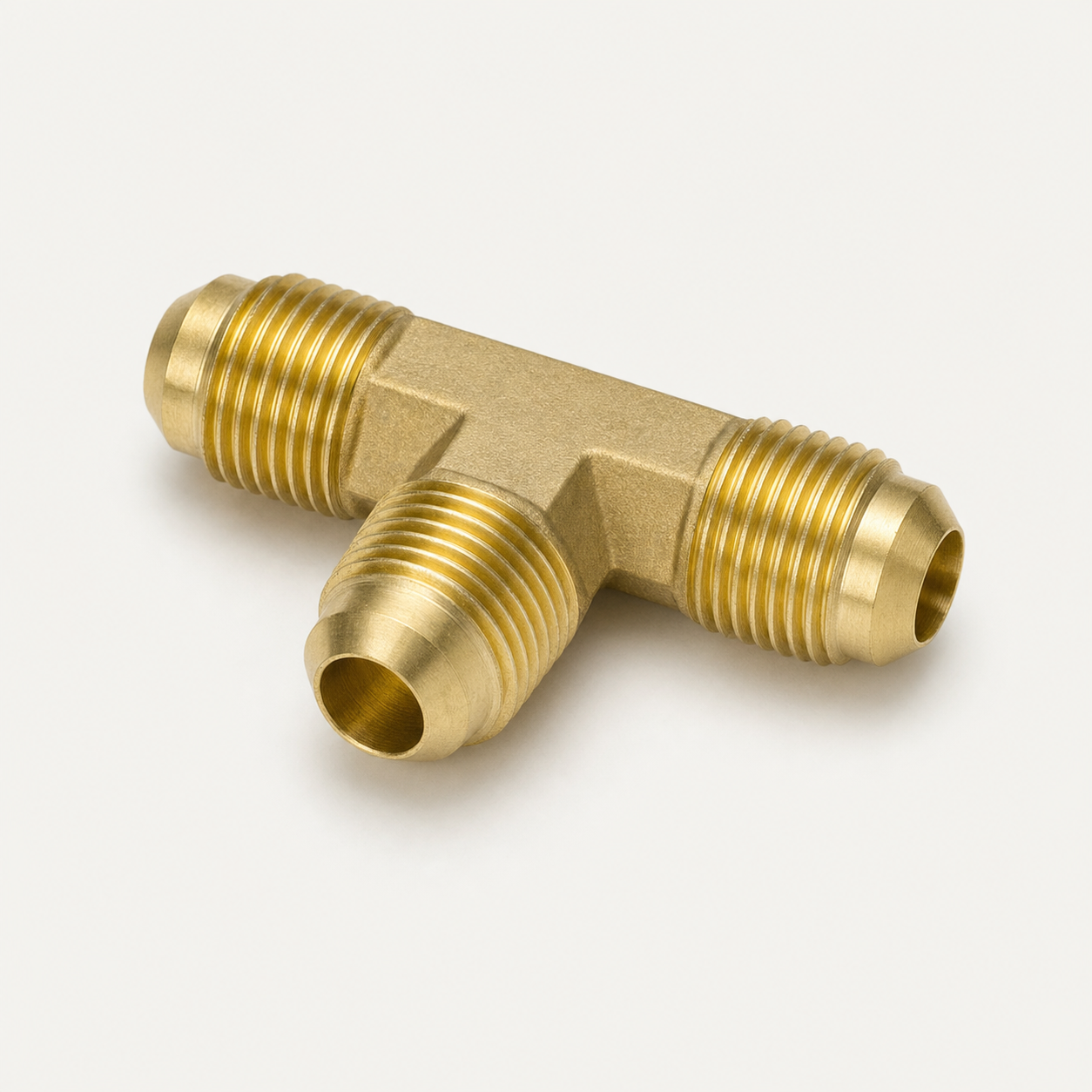 QFT-12 — QE 1/2 Inch Brass Flare Tee NPT (25 Units/Order)