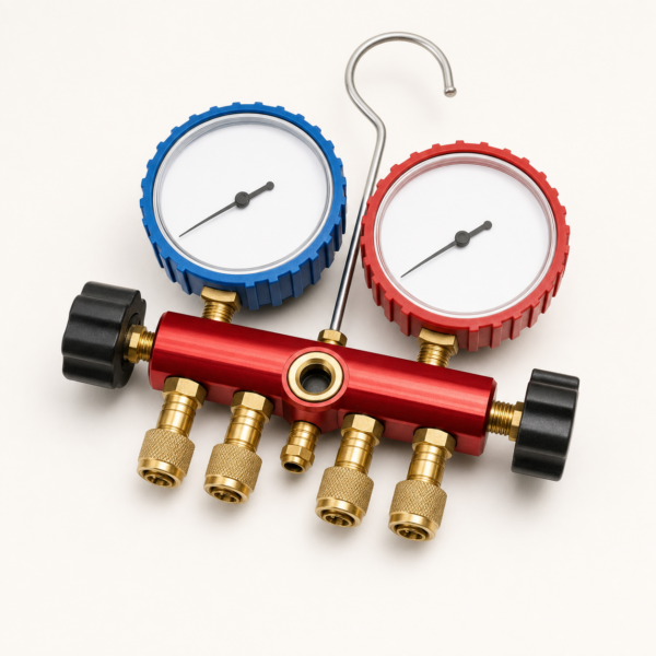 QM-318 — QE 3-1/8 Inch Manifold Testing Gauge R410A, R22, R404A, R134A