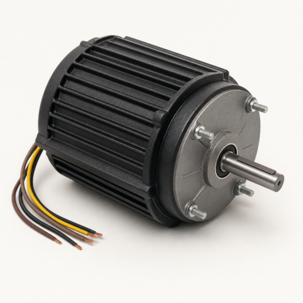 QMM-18E-2 — QE 18 Watt 220-240 V Shaded Pole Fan Motor 50/60 Hz 1600 RPM w/ Base & Fan Blade