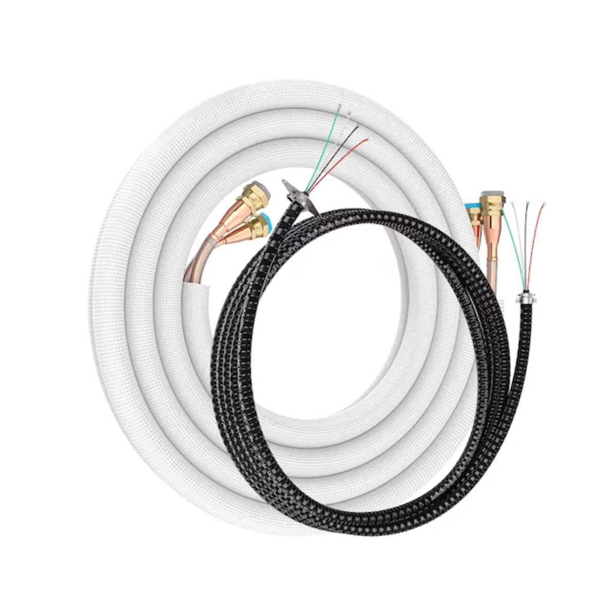 MRCOOL DIY50-3858C-O 50 ft pre-charged R-454B line set, 3/8 in. and 5/8 in., with 75 ft DIY Pro Cable