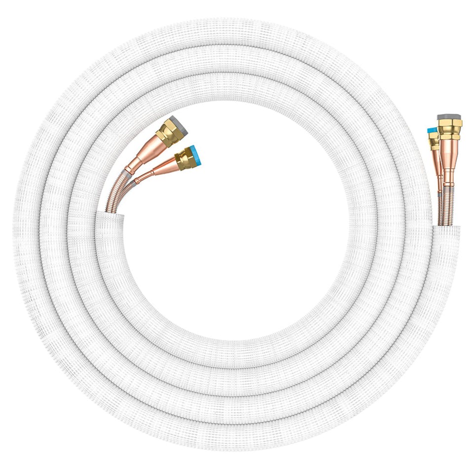 MRCOOL DIY50-3858C-O 50 ft insulated quick-connect line set with flare fittings, 3/8 in. and 5/8 in.
