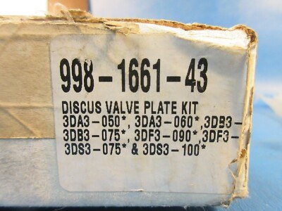 998-1661-43 valve plate — Copeland 998-1661-43 discus valve plate kit
